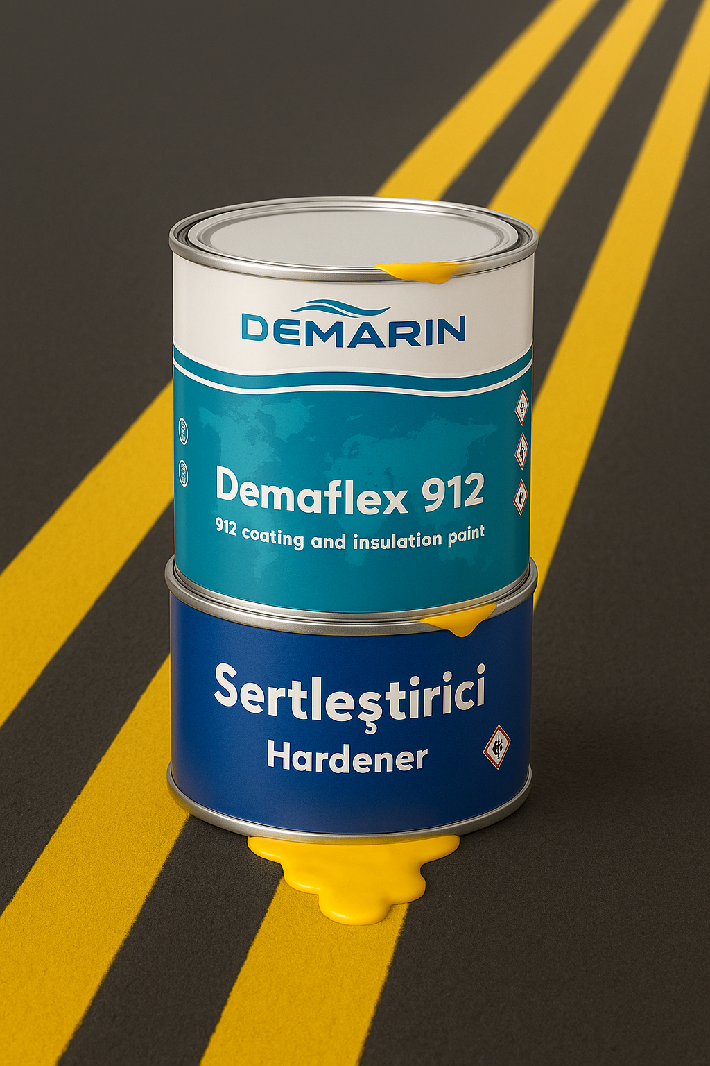 demamarin-nrpIjl7my7 DEMARİN Demaflex 912 POLİÜRETAN Yol Çizgi Boyası - Görsel 1